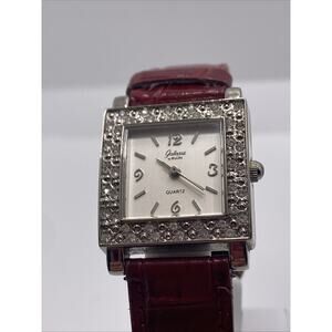 Galaxie By Elgin Womens Tank Watch Quartz Works New Battery